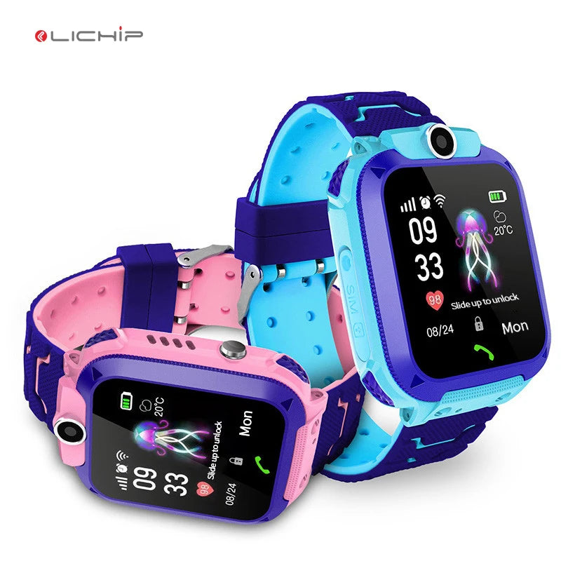 LICHIP L334 Reloj Cheap Children tracker Smart Mobile Phone Smartwatch Q12 Gps Kids Watch for Kids Children with Without Gps
