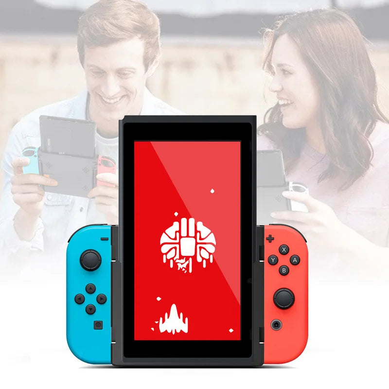Soporte Vertical con tapa de agarre para consola de juegos NS OLED/Switch, soporte para controlador de Joystick, accesorios para Nintendo Switch