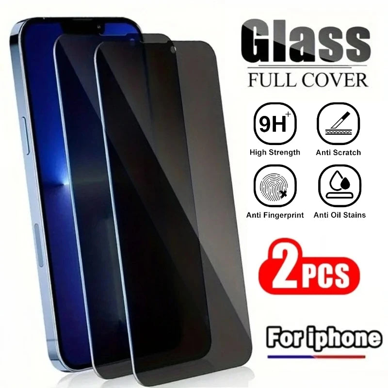Protector de pantalla completa de privacidad para iPhone 17 16 15 Pro Max 16e 17 vidrio templado de aire para iPhone 14 13 12 11 Pro 15 14 Plus