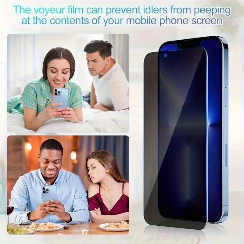 Protector de pantalla completa de privacidad para iPhone 17 16 15 Pro Max 16e 17 vidrio templado de aire para iPhone 14 13 12 11 Pro 15 14 Plus