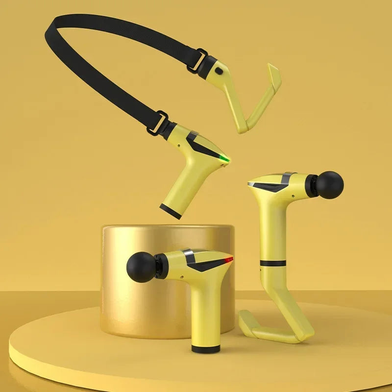 Pistola de masaje de mango largo para relajación muscular multifuncional, pistola de masaje eléctrica corporal de percusión de tejido profundo, gran oferta