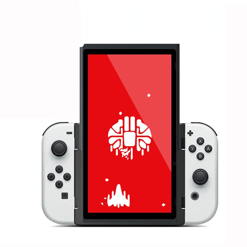 Soporte Vertical con tapa de agarre para consola de juegos NS OLED/Switch, soporte para controlador de Joystick, accesorios para Nintendo Switch