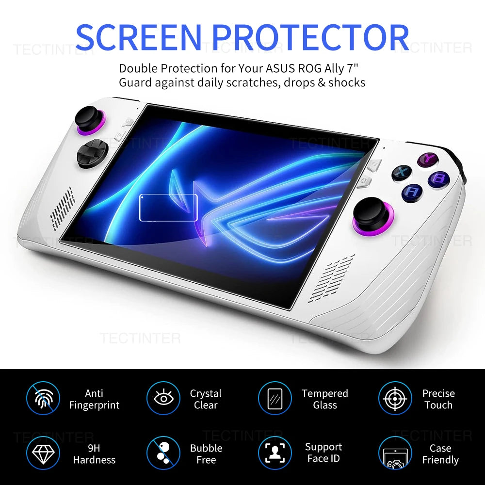 Película protectora de vidrio templado HD para consola portátil Asus ROG Ally y Rog Xbox Ally/X, Protector de pantalla antiarañazos, 1/2/3 Uds.