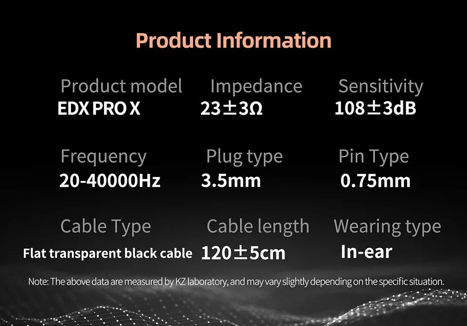 KZ-auriculares EDX PRO X Dynamic Drive, cascos de graves HIFI para DJ, deportivos, con cancelación de música