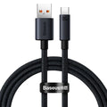 Cable Baseus USB tipo C de 66W/100W para Huawei P50 P40 Pro Honor Super Charge 6A, Cable de datos de carga rápida USB C