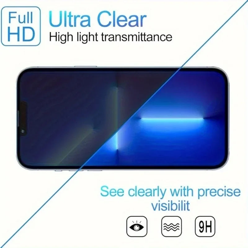 Protector de pantalla completa de privacidad para iPhone 17 16 15 Pro Max 16e 17 vidrio templado de aire para iPhone 14 13 12 11 Pro 15 14 Plus