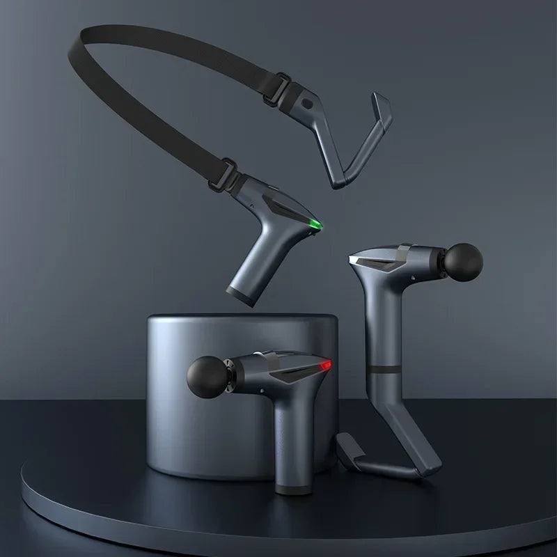 Pistola de masaje de mango largo para relajación muscular multifuncional, pistola de masaje eléctrica corporal de percusión de tejido profundo, gran oferta