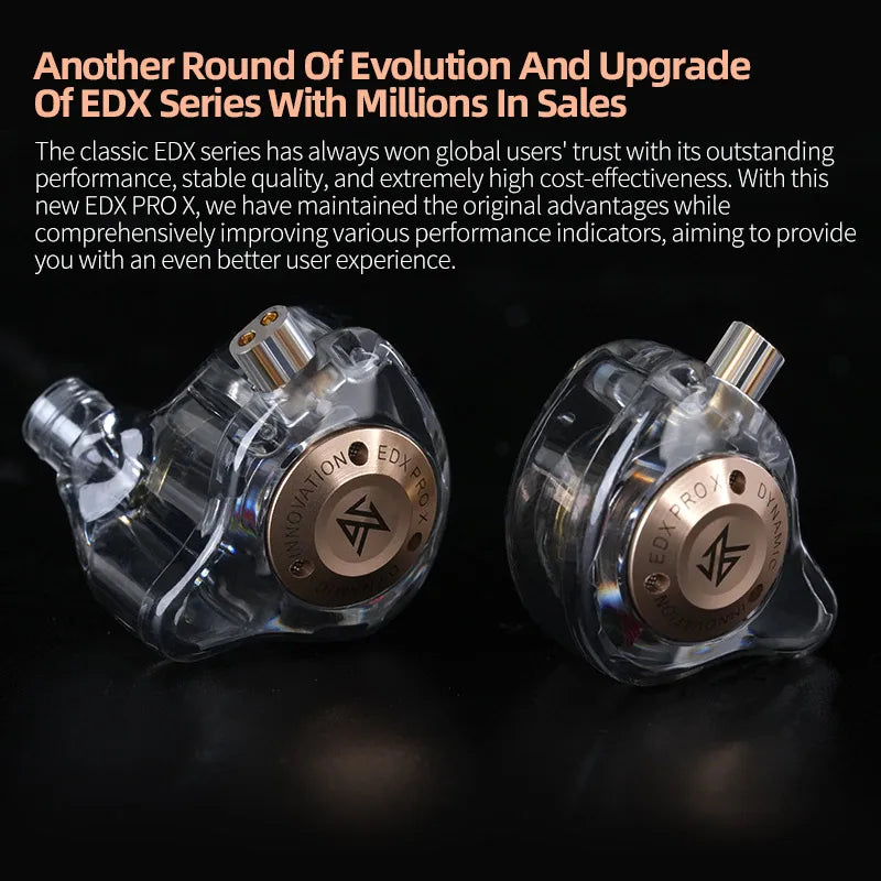 KZ-auriculares EDX PRO X Dynamic Drive, cascos de graves HIFI para DJ, deportivos, con cancelación de música