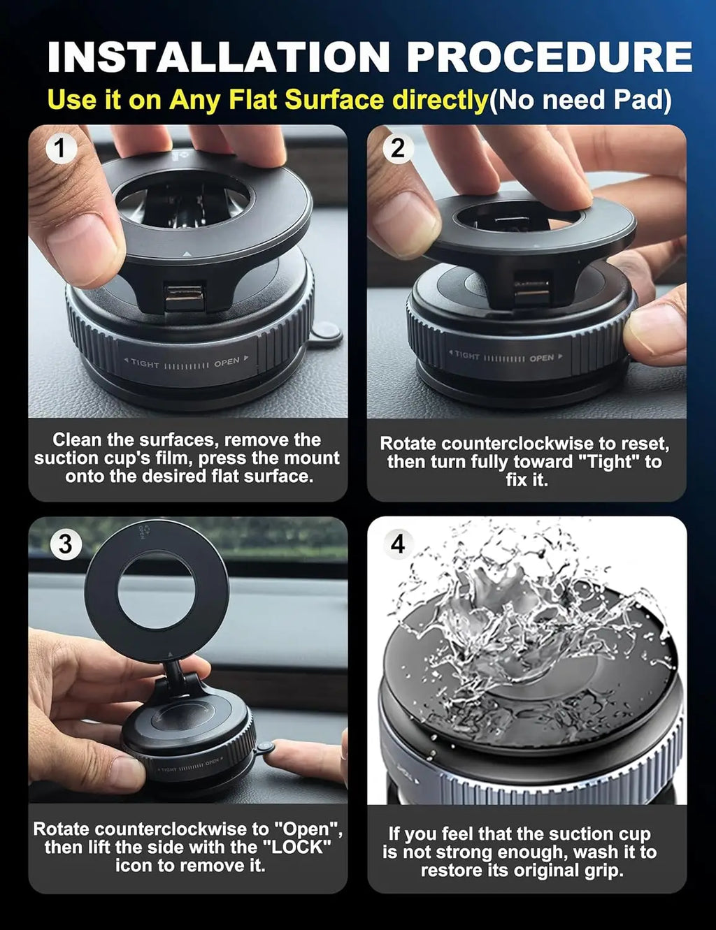 Soporte Magnético Plegable para Teléfono de Coche con Ventosa de Vacío, para Transmisiones en Vivo, Grabación y Navegación, para Consola Central