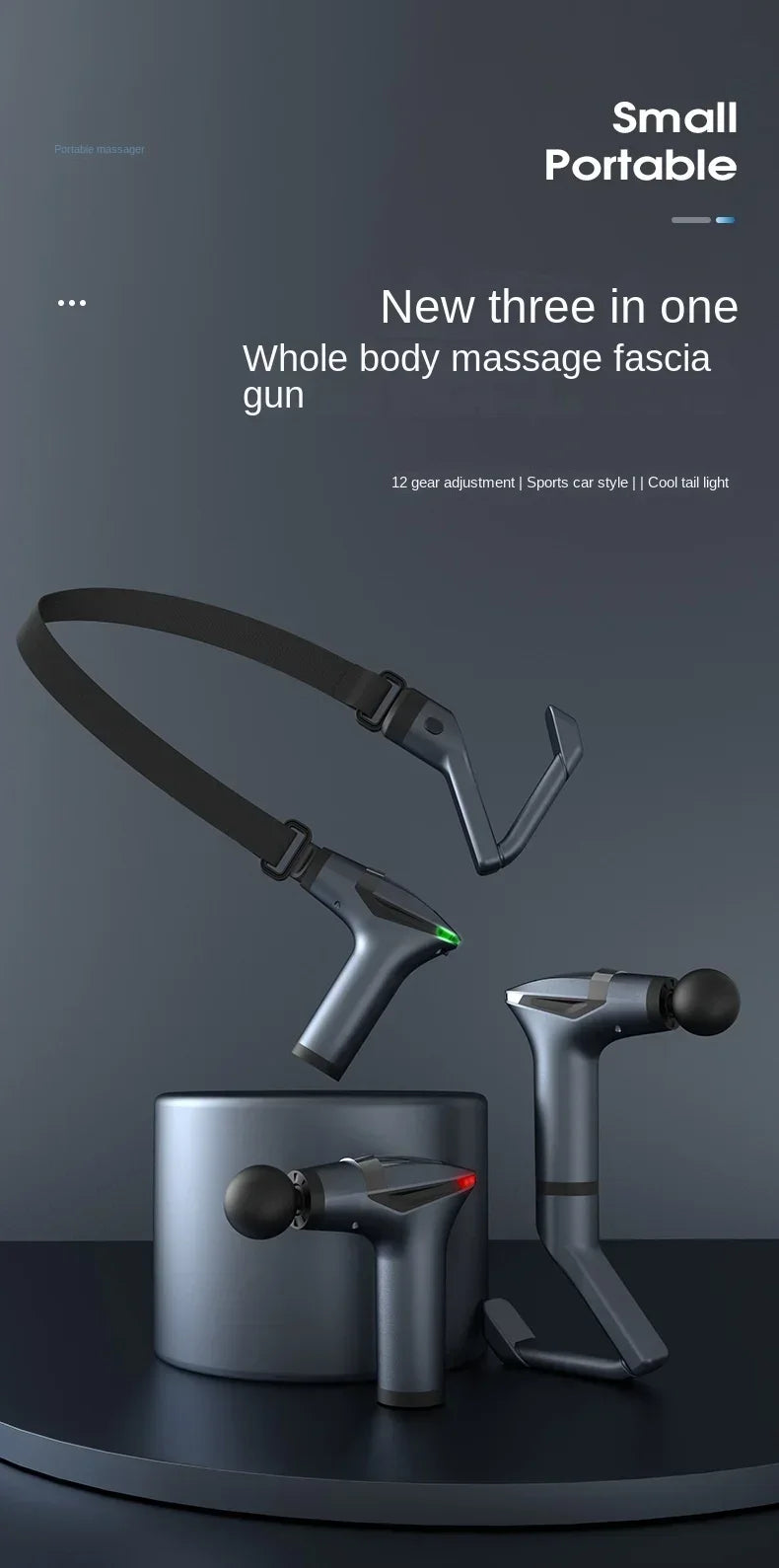Pistola de masaje de mango largo para relajación muscular multifuncional, pistola de masaje eléctrica corporal de percusión de tejido profundo, gran oferta