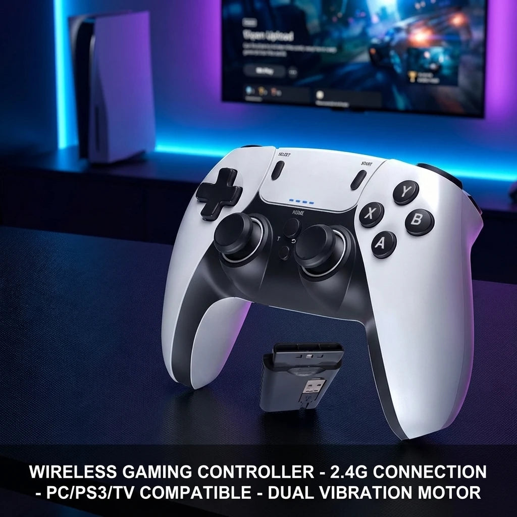Control Inalámbrico para Juegos - Consola de Juegos Portátil con Gamepad de Entretenimiento para PS1 PS2 PS3 PC Android