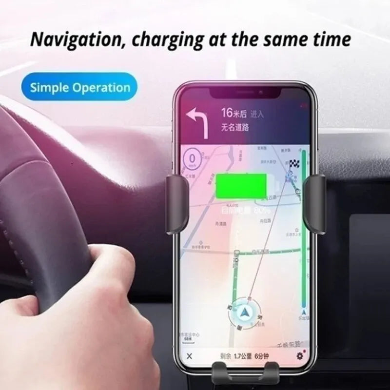 Soporte de gravedad C5 para coche, Clip de ventilación de aire para teléfono, soporte móvil para teléfono inteligente, soporte GPS para iPhone 15 14 Xiaomi Samsung