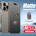 Protector de pantalla completa mate para iPhone 17 16 15 14 Pro Max 16e 15 14 Plus 13 12 11 Pro XR XS Max 9H dureza vidrio templado