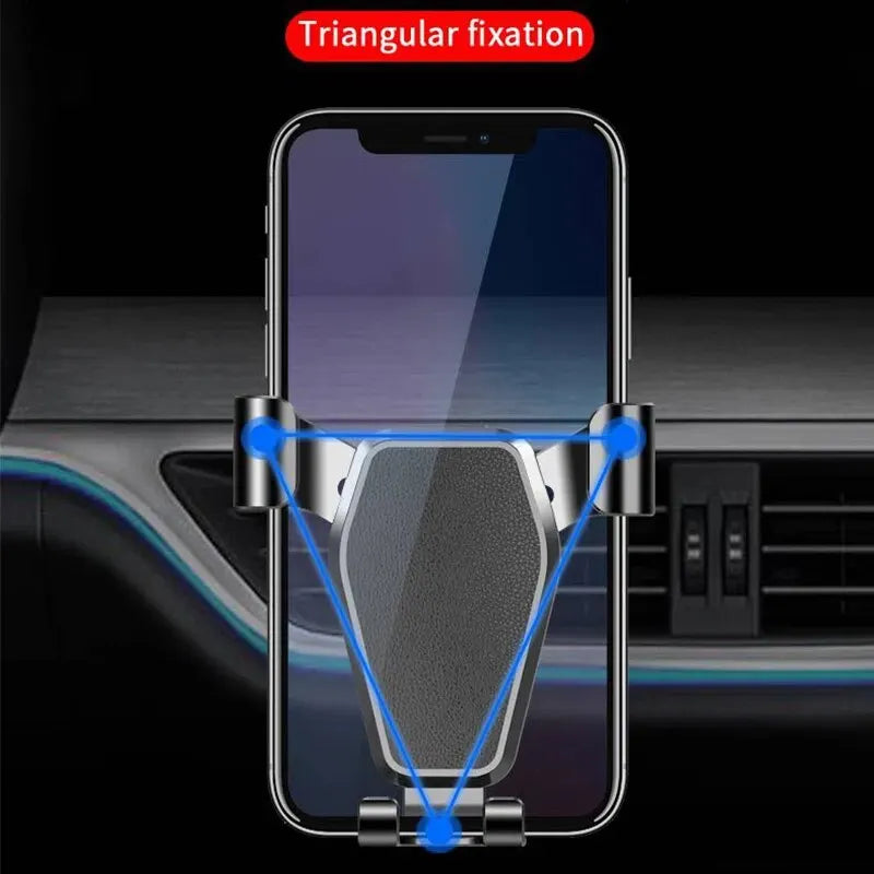 Soporte de gravedad C5 para coche, Clip de ventilación de aire para teléfono, soporte móvil para teléfono inteligente, soporte GPS para iPhone 15 14 Xiaomi Samsung