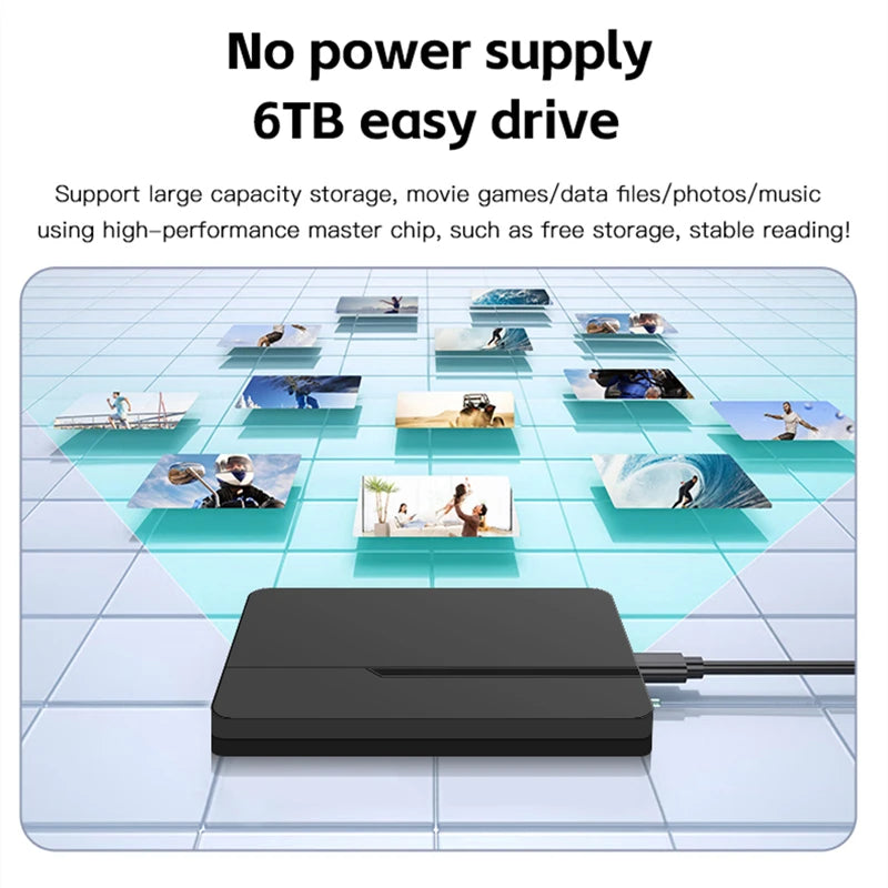Caja ssd Rouhong, carcasa de disco duro externo de 2,5 ", carcasa de disco duro USB 3,0 de 6TB, compatible con disco duro SATA SSD de 7mm y 9,5mm para ordenador portátil y PC