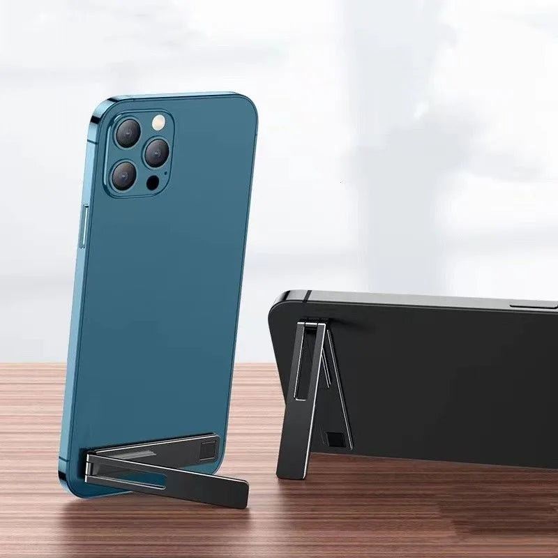 Soporte Universal para teléfono móvil, soporte magnético ultrafino plegable de aleación de Metal para teléfono móvil de escritorio para iPhone 15 13 Xiaomi
