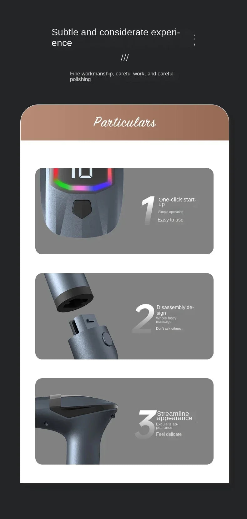 Pistola de masaje de mango largo para relajación muscular multifuncional, pistola de masaje eléctrica corporal de percusión de tejido profundo, gran oferta