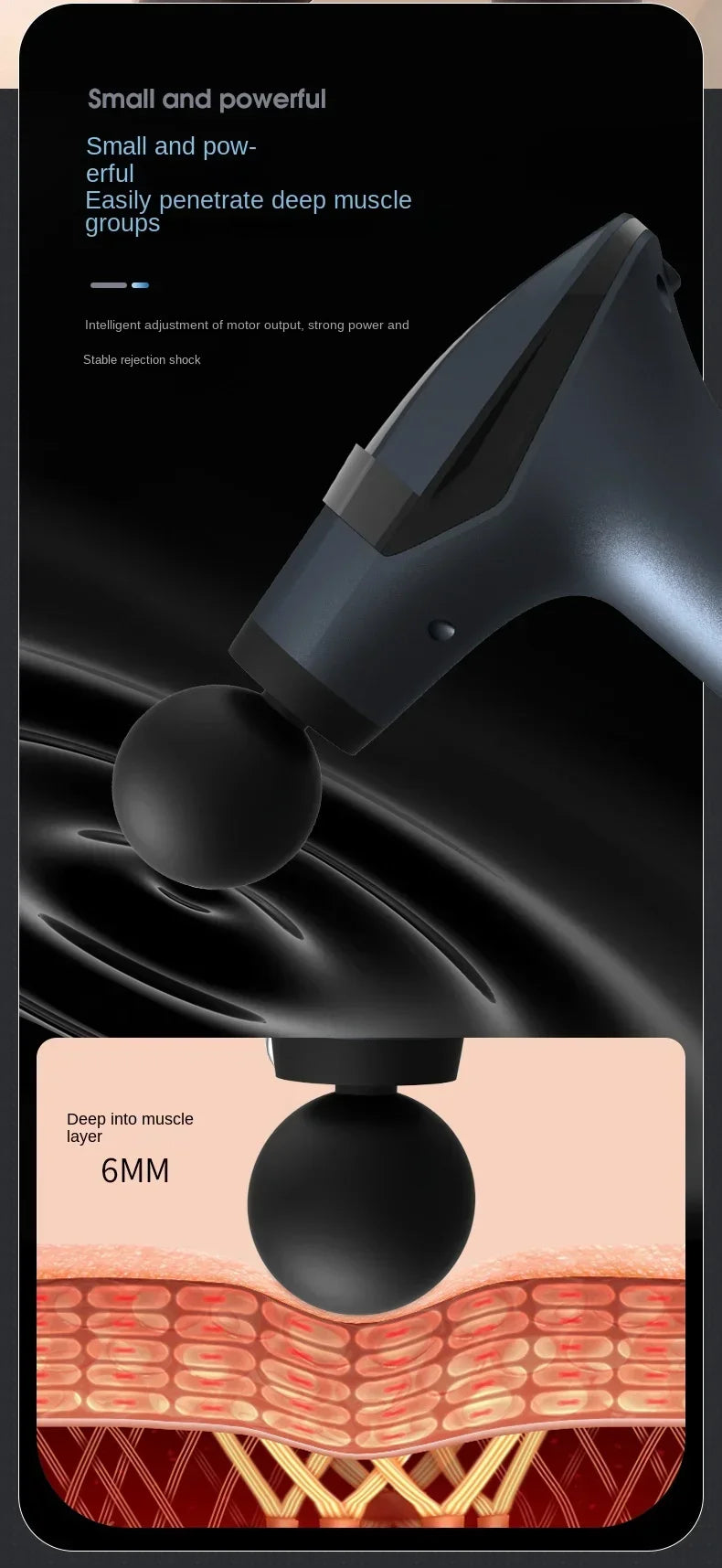 Pistola de masaje de mango largo para relajación muscular multifuncional, pistola de masaje eléctrica corporal de percusión de tejido profundo, gran oferta