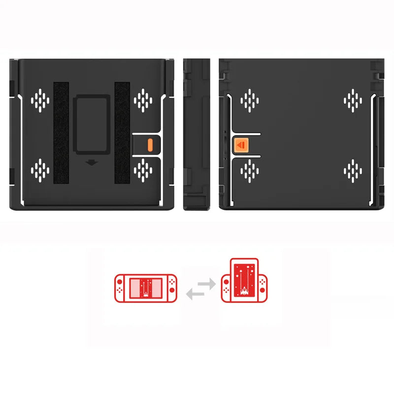 Soporte Vertical con tapa de agarre para consola de juegos NS OLED/Switch, soporte para controlador de Joystick, accesorios para Nintendo Switch