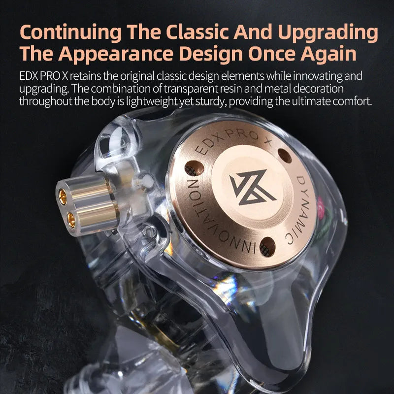 KZ-auriculares EDX PRO X Dynamic Drive, cascos de graves HIFI para DJ, deportivos, con cancelación de música